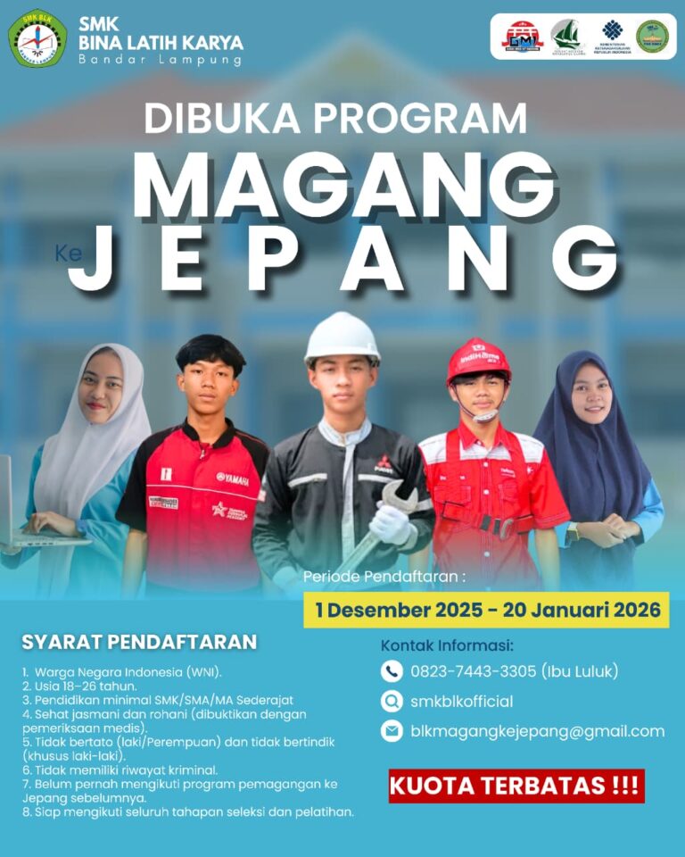 Buka Masa Depanmu! Program Magang ke Jepang 2026 – Biaya Ringan, Gaji Menjanjikan